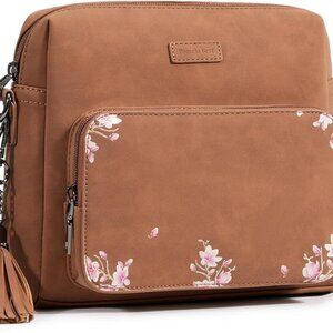 Pomelo Best Crossbody Purses for Women with Built-in RFID Wallet, Soft Suede